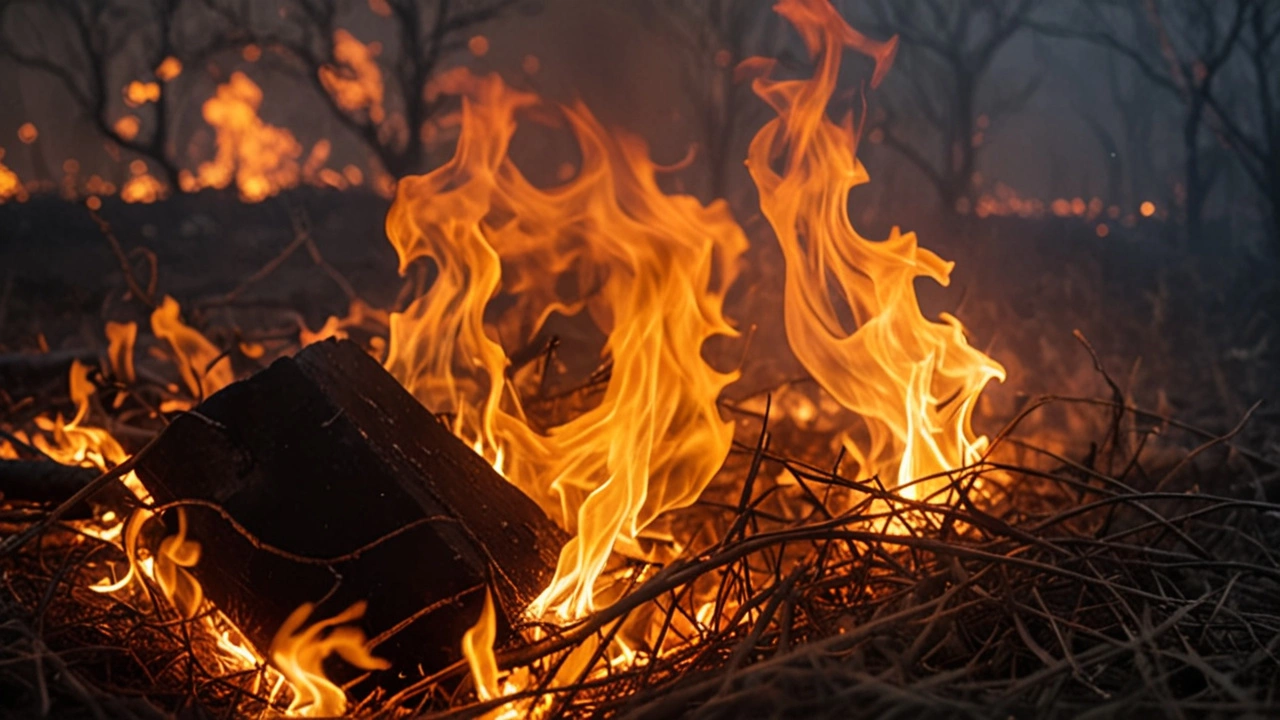Пожарные тушат крупный пожар в Оленёвке: оперативные действия спасателей
